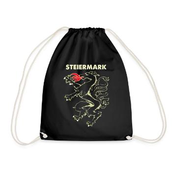 Steiermark - Turnbeutel - Schwarz - Vorne