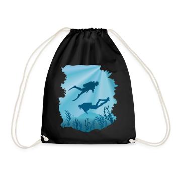 Plongeur sous-marin, plongée - Sac de sport léger - noir - Devant
