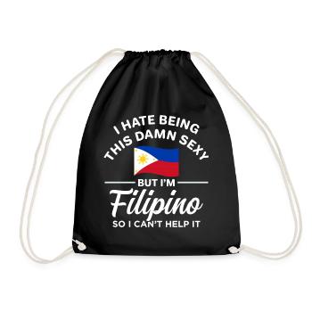 Heiße philippinische Witze für philippinische - Turnbeutel - Schwarz - Vorne