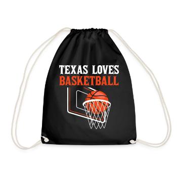 Texas basketball design for proud Texas fans - Drawstring Bag - black - Front