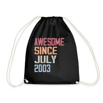 Juillet 2003 Cadeau Anniversaire Juillet 2003 - Sac de sport léger - noir - Devant