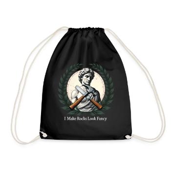 Sculpter tailleur de pierre - Je rends les roches plus chics - Sac de sport léger - noir - Devant