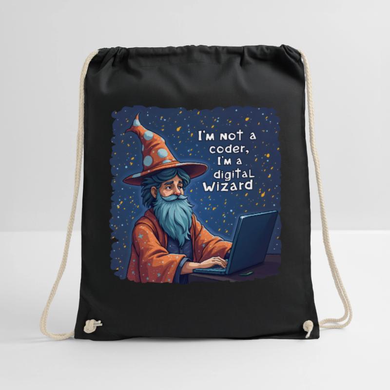 I'm Not a Coder I'm a Digital Wizard Programmer Drawstring Bag