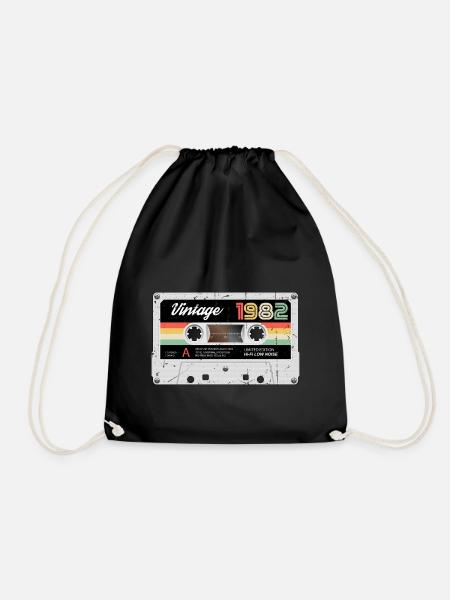 Vintage Cassette 1982 Rétro Classique Anniversaire - Sac de sport léger - noir
