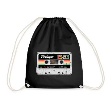 40th Birthday Vintage Cassette 1983 Retro Classic - Sac de sport léger - noir - Devant