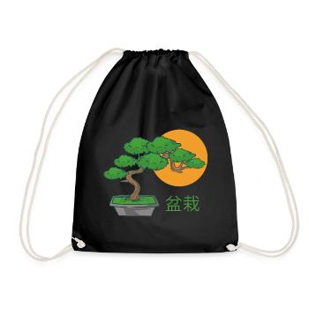 Bonsai Small Tree - Drawstring Bag - black - Front