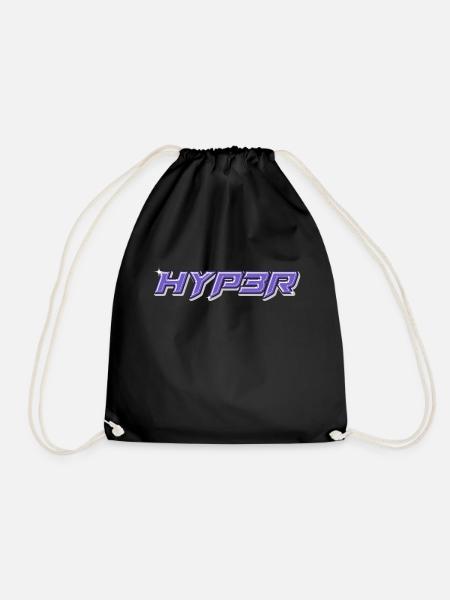 HYPER - Lettering - Drawstring Bag - black