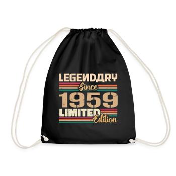 1959 Millésime 1959 Anniversaire Né En 1959 - Sac de sport léger - noir - Devant