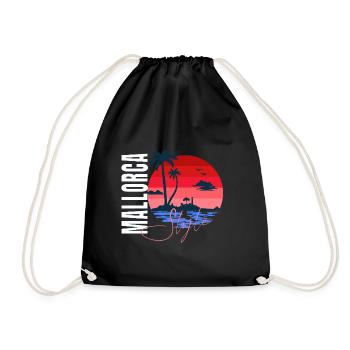 Mallorca Style – Sunset Vibes - Drawstring Bag - black - Front