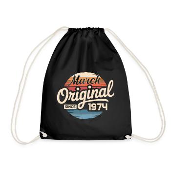 Legendary since march 1974 - Drawstring Bag - black - Front