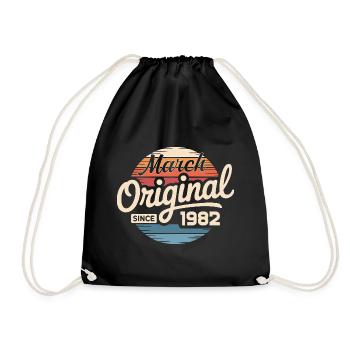 Légendaire depuis mars 1982 - Sac de sport léger - noir - Devant