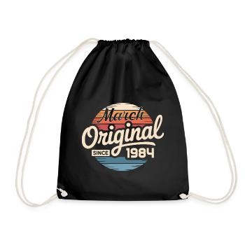 Legendary since march 1984 - Drawstring Bag - black - Front
