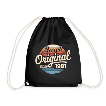 Légendaire depuis mars 1981 - Sac de sport léger - noir - Devant