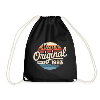 Légendaire depuis mars 1983 - Sac de sport léger - noir - Devant