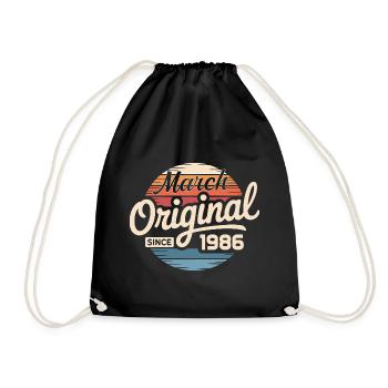 Légendaire depuis mars 1986 - Sac de sport léger - noir - Devant