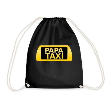 Papa Taxi - Turnbeutel - Schwarz - Vorne