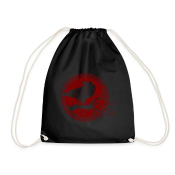 Viking Raabe - Nordic Celtic Gothic - Drawstring Bag - black - Front