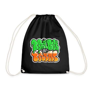 trick or treat Halloween motif - Drawstring Bag - black - Front