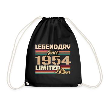1954 Millésime 1954 Anniversaire Né En 1954 - Sac de sport léger - noir - Devant