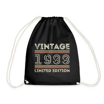 Millésime 1988 - Année 1988 Cadeau d’anniversaire 1988 - Sac de sport léger - noir - Devant