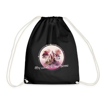 My castle is my home - Drawstring Bag - black - Front