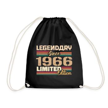 1966 Millésime 1966 Anniversaire Né En 1966 - Sac de sport léger - noir - Devant