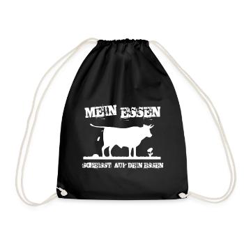 MEIN ESSEN - SCHEISST AUF DEIN ESSEN - Turnbeutel - Schwarz - Vorne
