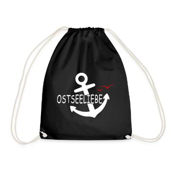 Ostseeliebe - Der verlorene Anker - Turnbeutel - Schwarz - Vorne