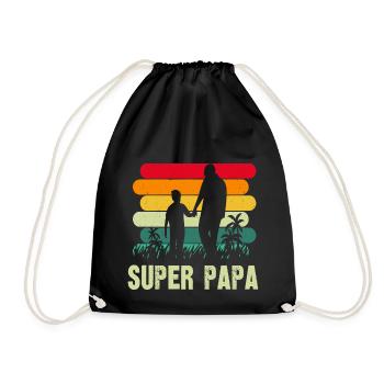 super papa - Sac de sport léger - noir - Devant
