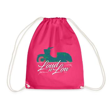 LOUD N LOW - Simson Schwalbe KR51 DDR DesignArt - - Drawstring Bag - fuchsia - Front