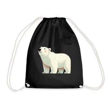 Polar bear - Drawstring Bag - black - Front