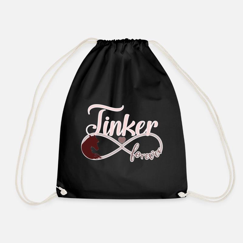 Tinker Pferde Pony Unendlichkeit Symbol - Turnbeutel - Schwarz