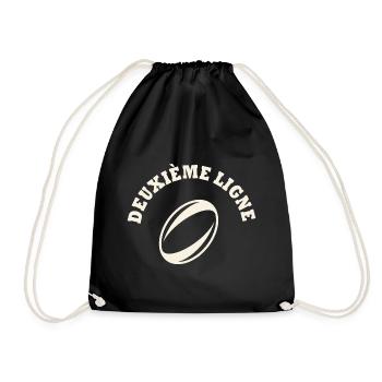rugby position deuxième ligne - Sac de sport léger - noir - Devant
