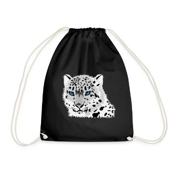 Leopard Katze - Turnbeutel - Schwarz - Vorne
