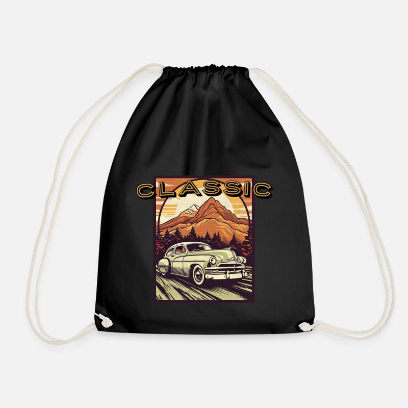 Classic Car - Turnbeutel - Schwarz