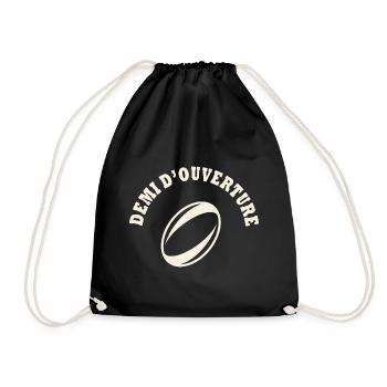 rugby position demi d ouverture équipe rugby - Sac de sport léger - noir - Devant