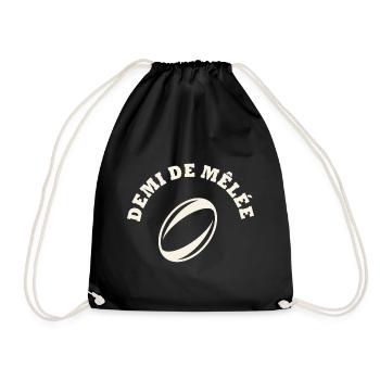 rugby position demi de mêlée - Sac de sport léger - noir - Devant