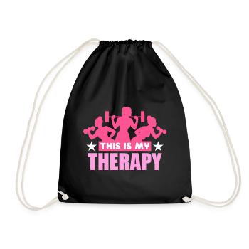 Workout Fitness Fitnessstudio Training Sport Spaß - Turnbeutel - Schwarz - Vorne