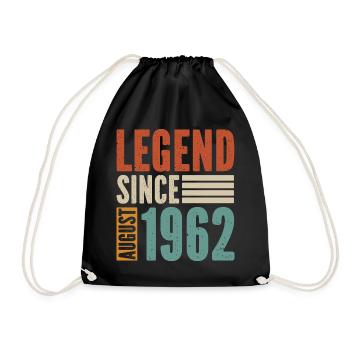 Légende Août 1962 Vintage Vintage Anniversaire - Sac de sport léger - noir - Devant