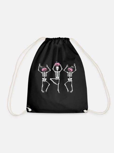 Lustig Tanzende Skelette Halloween Ballerina - Turnbeutel - Schwarz