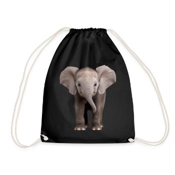 Bébé éléphant Elefant - Sac de sport léger - noir - Devant