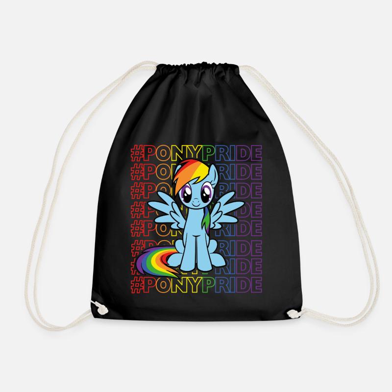 My Little Pony Design Ponypride - Drawstring Bag - black