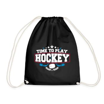 Il est temps de jouer au hockey - Sac de sport léger - noir - Devant