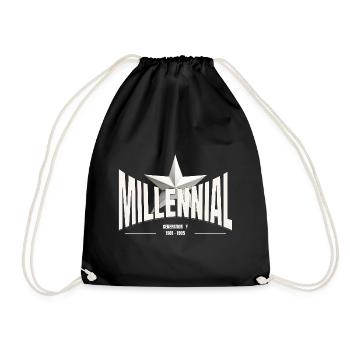 Millennial Star – Generation Y - Turnbeutel - Schwarz - Vorne