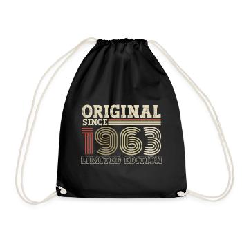 Original since 1963 vintage birthday gift - Drawstring Bag - black - Front