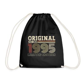 Original since 1995 vintage birthday gift - Drawstring Bag - black - Front
