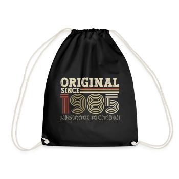 Original seit 1985 Jahrgang Geburtstag Geschenk - Turnbeutel - Schwarz - Vorne