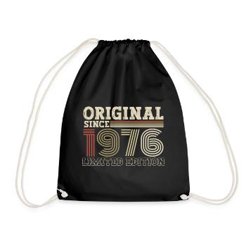 Original since 1976 vintage birthday gift - Drawstring Bag - black - Front