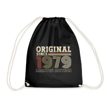 Original since 1979 vintage birthday gift - Drawstring Bag - black - Front