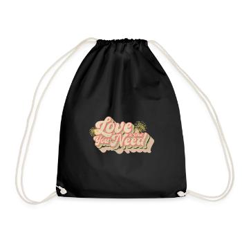 J’aime que tu as besoin de l’arc-en-ciel vintage - Sac de sport léger - noir - Devant